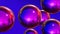 Shiny colored balls abstract background, 3d purple blue metallic glossy spheres