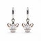 Shiny Crown Drop Earrings With Diamond - Distinct Stylistic Range