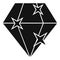 Shiny diamond icon simple vector. Brilliant gemstone