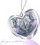 Shiny diamond pendant heart greeting card