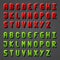 Shiny font alphabet