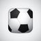 Shiny Football / Soccer Square Form Ball. Vector Illustration.