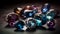 Shiny gemstone jewelry illuminates luxurious elegance generated by AI