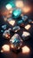 Shiny gemstones diamonds crystals abstract background. Beautiful luxury wallpaper