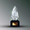 Shiny Glass Trophy Award In Crystal Form Vector