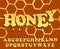 Shiny, glazed, honey alphabet design. Melting font. Vector letterhead set