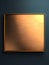 Shiny glossy square, bronze color, geometric background.