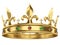 Shiny gold crown decorated with precious gems