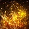 Shiny gold glittering light particles