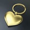 Shiny gold keyring with heart