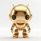 Shiny Gold Robot Figurine: A Cute And Creative Collectible For Display