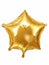 Shiny gold star-shaped balloon with a smooth metallic surface, ideal for celebration themes.