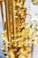 Shiny golden alto saxophone