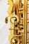 Shiny golden alto saxophone