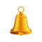 Shiny golden Christmas bell