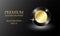 Shiny Golden Element, Elegant black and gold button, used for website, Online advertising