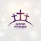 shiny good friday religious background to commemorate crucifixion of christ