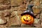 A Shiny halloween pumpkins made of ceramic