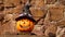 A Shiny halloween pumpkins made of ceramic