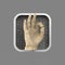 Shiny hand showing OK rounded square application