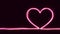 Shiny heart shape pink light streaks