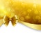 Shiny Holiday background with gold bow. Christmas