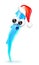 Shiny Icicle with Santa Hat Spooked