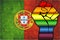 Shiny LGBT Protest Fist on a Portugal Flag