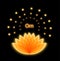 Shiny mandala with lotus