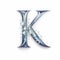 Shiny Metal Ball Letter K Logo In Jimmy Choo Style