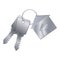 Shiny metal keys with silver trinket from dream house
