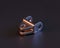 Shiny metal mechanical spare small part of machine in machinery and automotive industry, 3d rendering, isometric