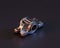 Shiny metal mechanical spare small part of machine in machinery and automotive industry, 3d rendering, isometric