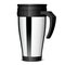 Shiny Metal travel thermo-cup vector