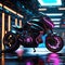 shiny motorbikes for locomotion, AI-Images