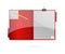 Shiny office folder red color on the white