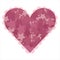 shiny pink heart valentine with stars sequins and lace along the contour, vector