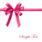 Shiny Pink satin ribbon on white background