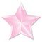 Shiny Pink Star in White Background