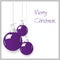 Shiny purple color christmas decoration baubles hanging eps10