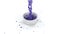 Shiny Purple and Slimy Fluid of lots of micro balls flowing in a