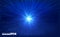 Shiny radial burst with linear particles. Vector absrtact illustration. Blue background with explosion. Shiny light rays