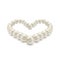 Shiny realistic Pearl necklace in the shape of heart on white background