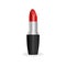 Shiny red lipstick isolated on clean white background with soft shadow