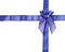 Shiny Ribbon blue (bow) gird box frame isolated on white background.