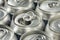 Shiny Silver Aluminum Soda Cans