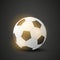 Shiny Soccer Ball on Dark Background