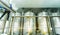 Shiny stainless steel pipes, tanks for the food industry