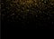 Shiny Star Burst Light with Gold Luxury Sparkles. Magic Golden Light Effect. Vector Illustration on Black Background