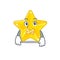 Shiny star cartoon character style with mysterious silent gesture